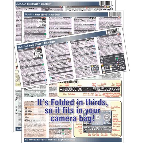 PhotoBert CheatSheet for Nikon D5500 DSLR Camera