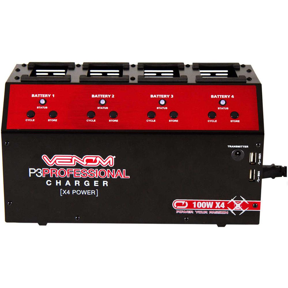 Venom Group 4-Bay Battery Charger for DJI Phantom 3 Standard Advanced Professional 4K