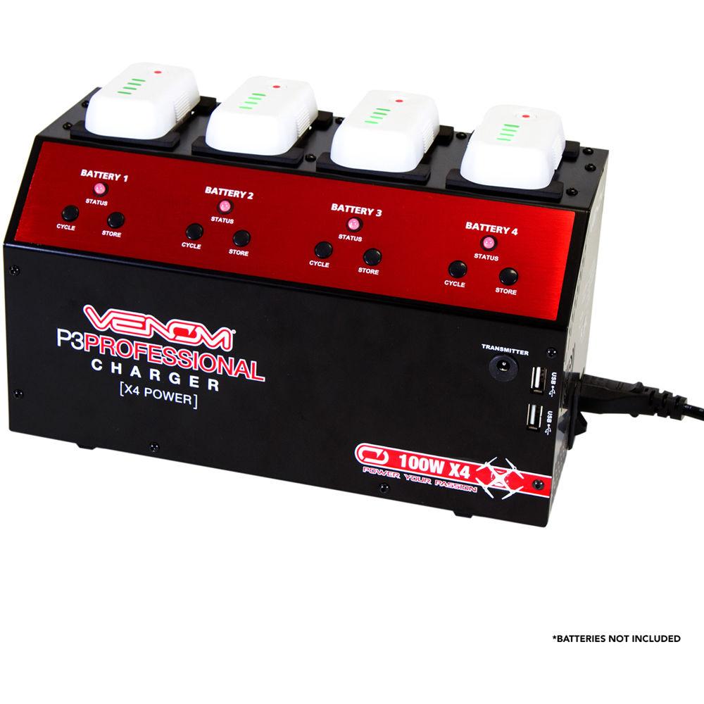 Venom Group 4-Bay Battery Charger for DJI Phantom 3 Standard Advanced Professional 4K