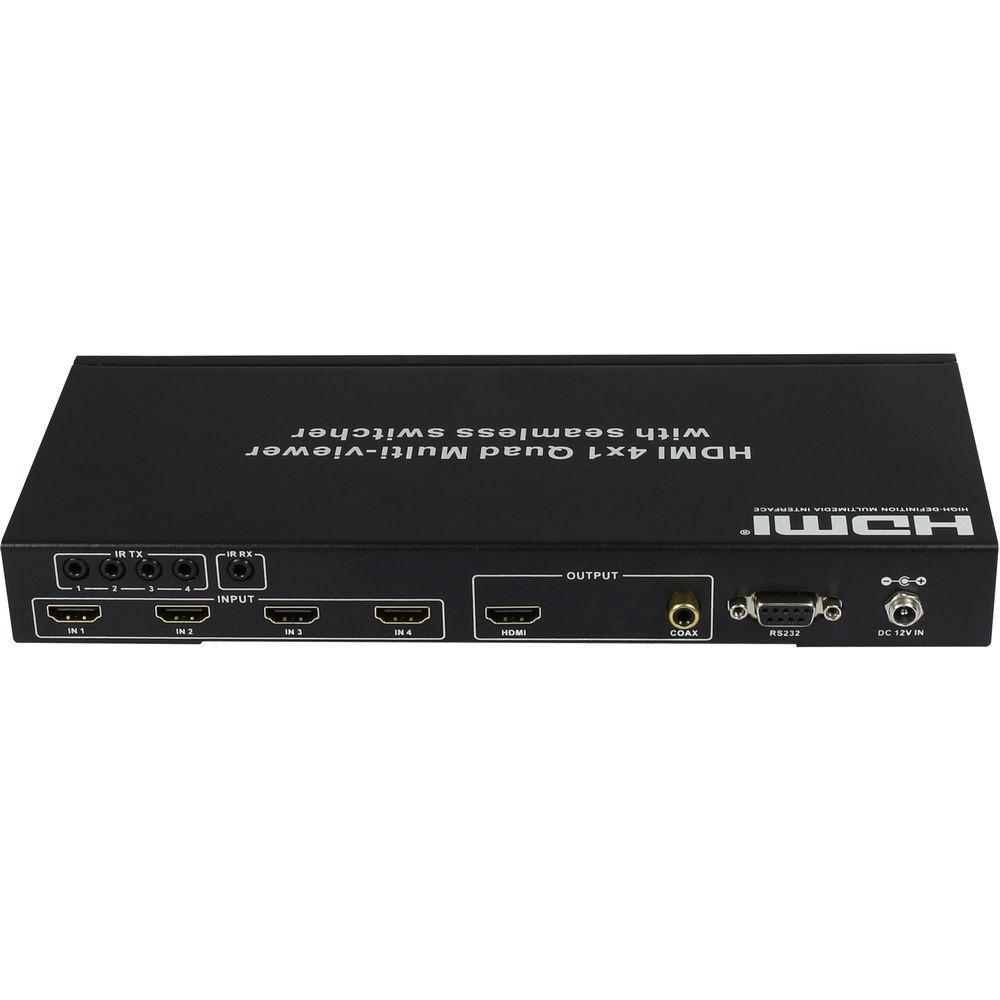 A-Neuvideo 4x1 HDMI Quad Multi-Viewer with Seamless Switcher