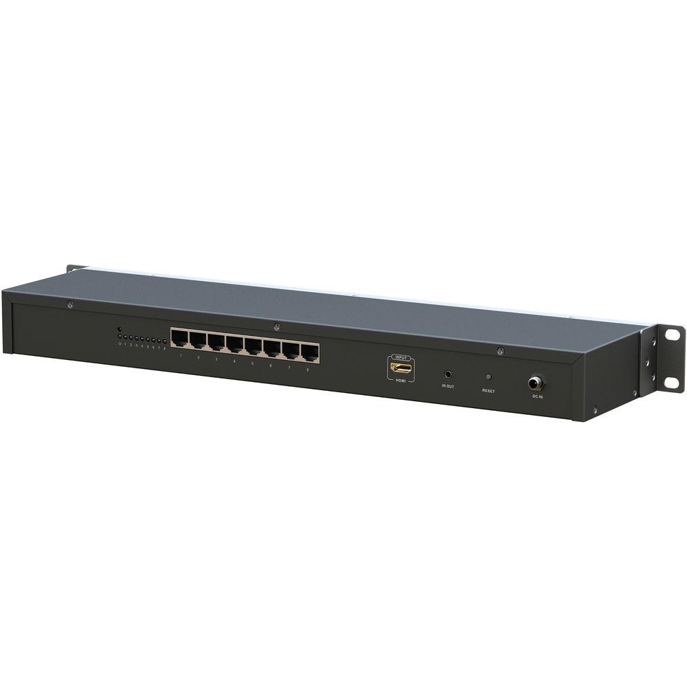 A-Neuvideo UHD 4K Extender Splitter with One HDMI Input and 8 HDbitT 30Hz Outputs over CAT6