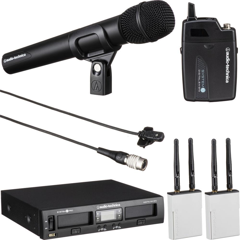 Audio-Technica ATW-1312L System 10 PRO Rack-Mount Digital Lavalier Handheld Combo System