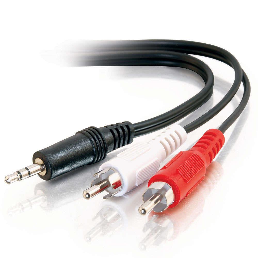C2G Value Series 3.5mm Stereo Male to 2 RCA Stereo Male Y-Cable