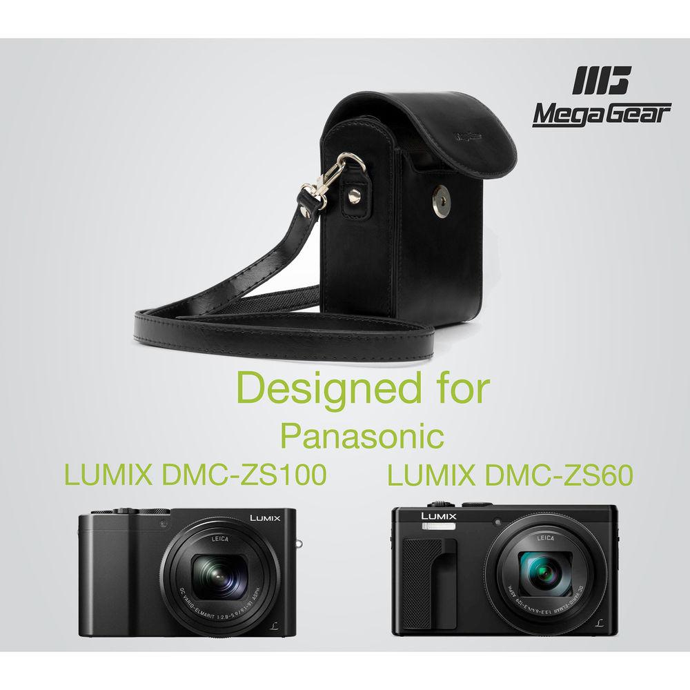 MegaGear Ever Ready  Leather Camera Case for Panasonic Lumix DC-ZS70, DMC-LX10, DMC-ZS60, or DMC-ZS100