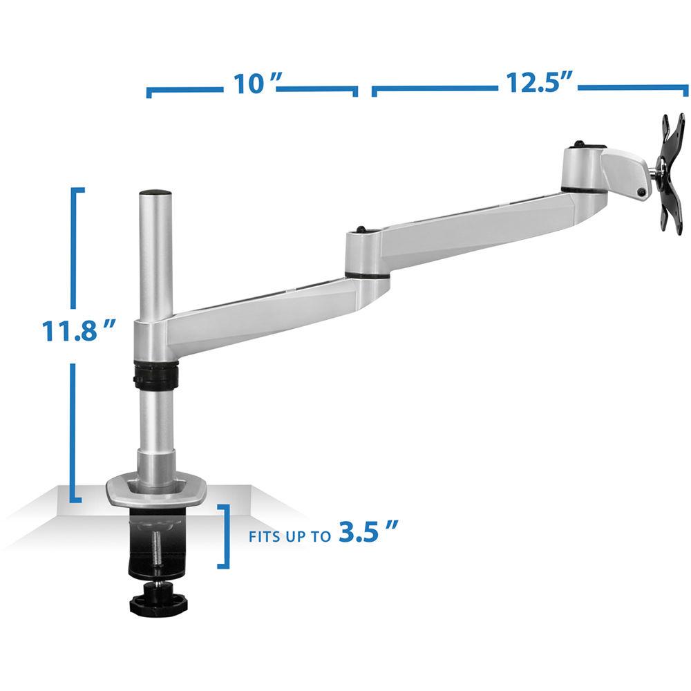 Mount-It! Quick Connect Single Monitor Desk Mount with Articulating Swivel Arm
