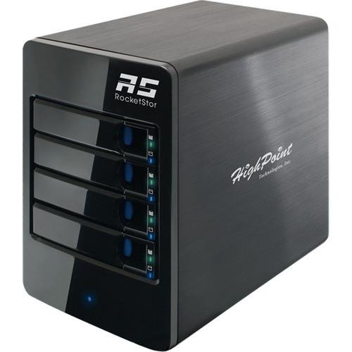 HighPoint RocketStor 6414VS 4-Bay Q-SATA Value RAID Tower Enclosure
