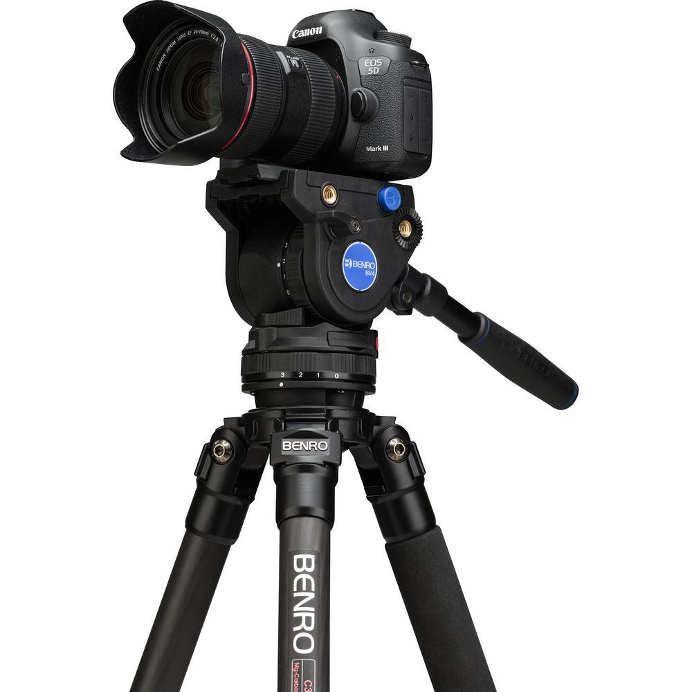 Benro C373F Series 3 Carbon Fiber Video Tripod and BV4 Head