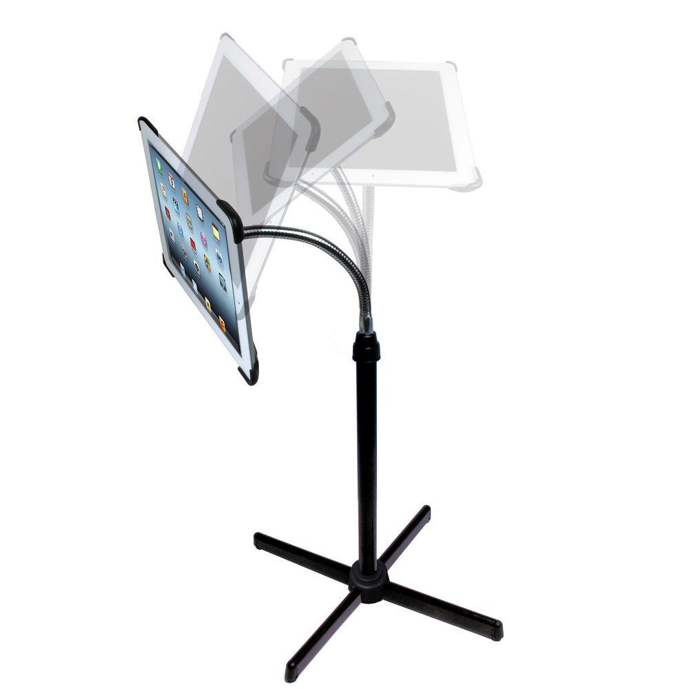 CTA Digital Height-Adjustable Gooseneck Floor Stand for 7-13" Tablets