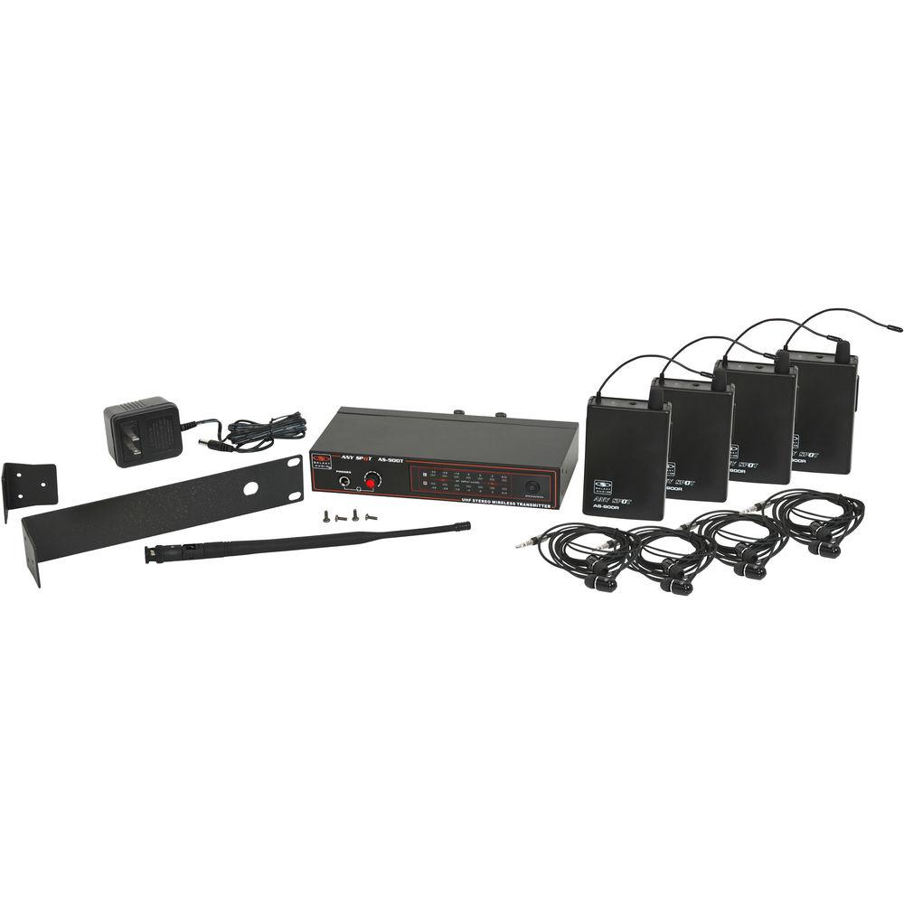 Galaxy Audio AS-900 Any Spot 4-Band Pack Wireless Personal Monitoring System