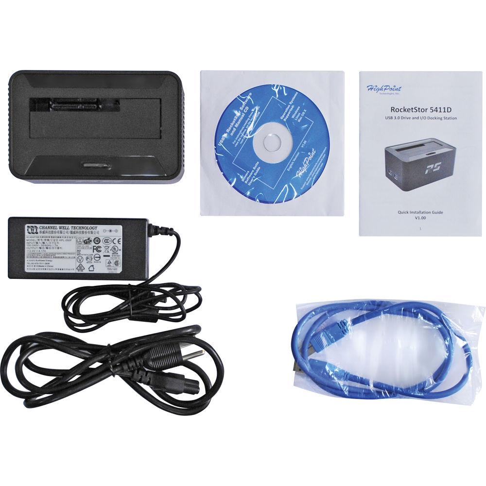 HighPoint RocketStor 5411D 1-Bay USB 3.1 Gen 1 SATA III Docking Station