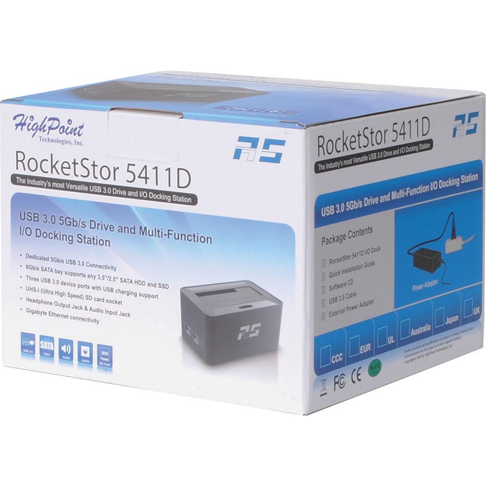 HighPoint RocketStor 5411D 1-Bay USB 3.1 Gen 1 SATA III Docking Station