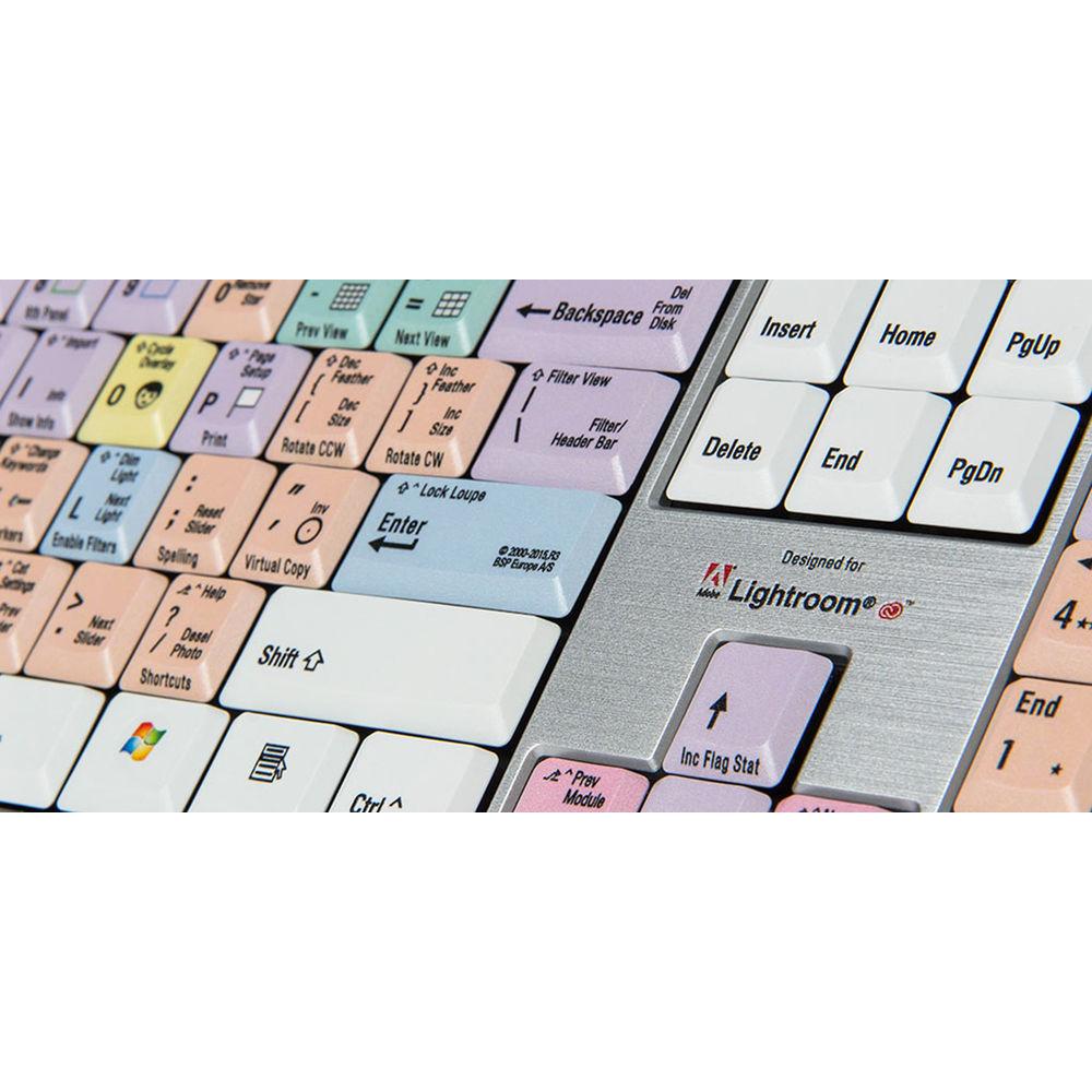 LogicKeyboard Adobe Lightroom CC 6 American English Wired Slim Line PC Keyboard