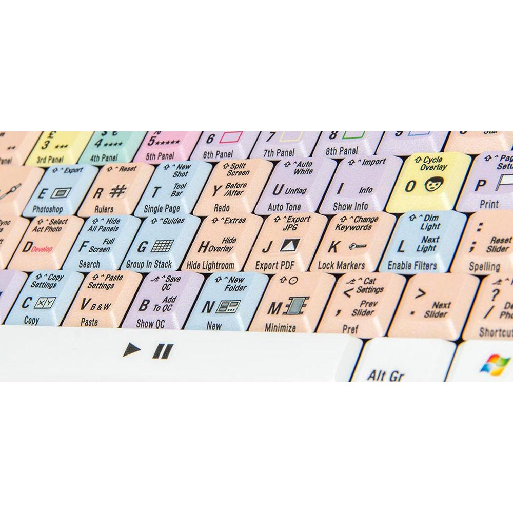 LogicKeyboard Adobe Lightroom CC 6 American English Wired Slim Line PC Keyboard