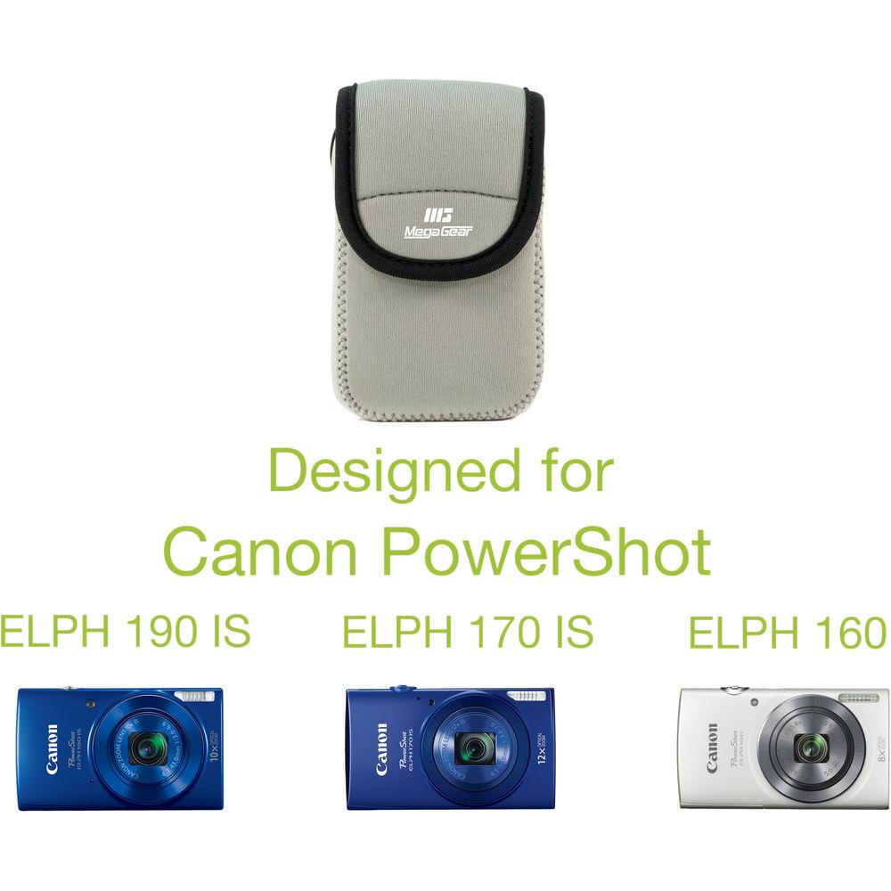 MegaGear Ultra-Light Neoprene Camera Case for Canon PowerShot ELPH 190 IS, ELPH 170 IS, and ELPH 160