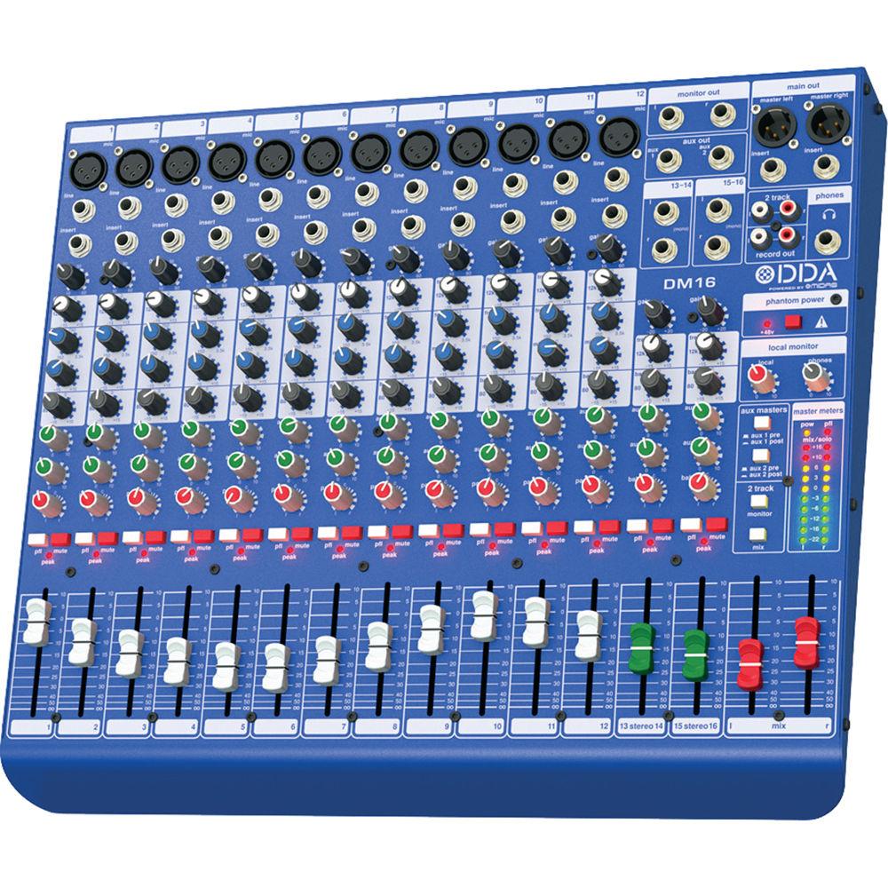 Midas DM16 16-Input Analog Live and Studio Mixer with Microphone Preamplifier