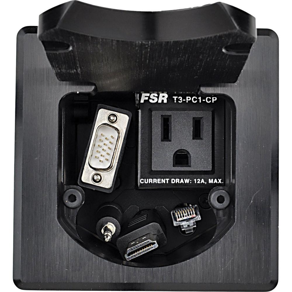 FSR T3-PC1DCP 3.5" Cable Pull Square Table Box