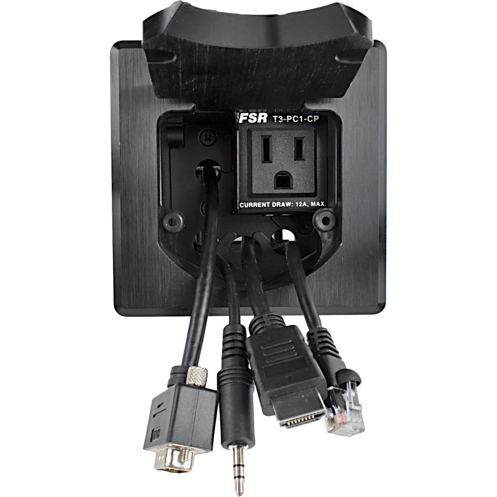 FSR T3-PC1DCP 3.5" Cable Pull Square Table Box