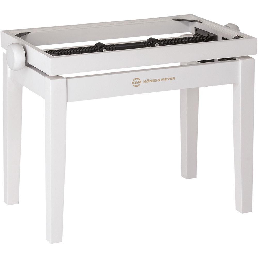 K&M 13710 Piano Bench Wooden Frame with White Matte Finish