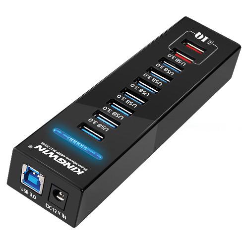 Kingwin KW-HUB-9U3 Multi-Port USB 3.1 Gen 1 Hub with IQ Charging Ports