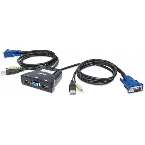 Manhattan 2-Port Mini KVM Switch