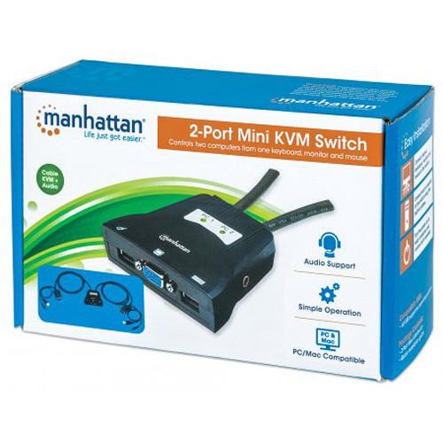 Manhattan 2-Port Mini KVM Switch