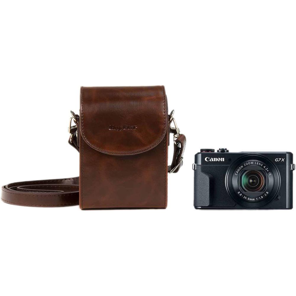 MegaGear Leather Camera Case for Canon PowerShot G7 X Mark II or Canon PowerShot G7 X