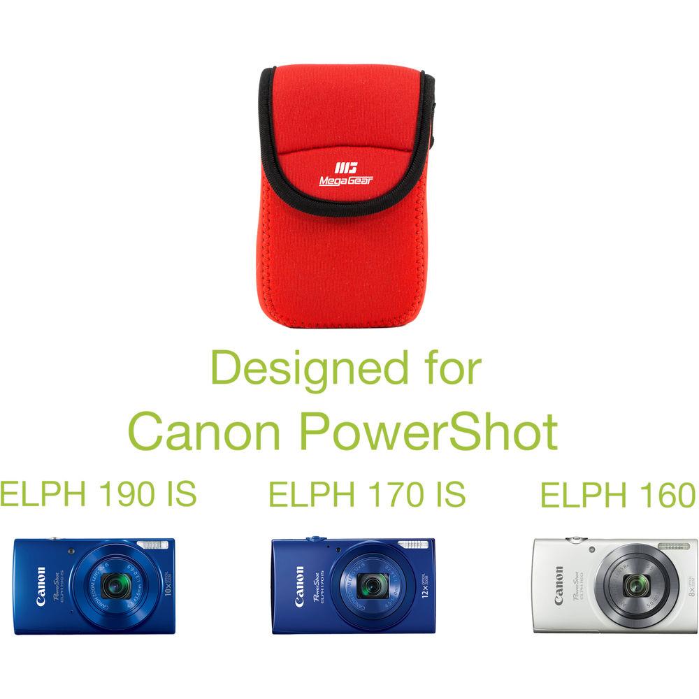 MegaGear Ultra-Light Neoprene Camera Case for Canon PowerShot ELPH 190 IS, ELPH 170 IS, and ELPH 160