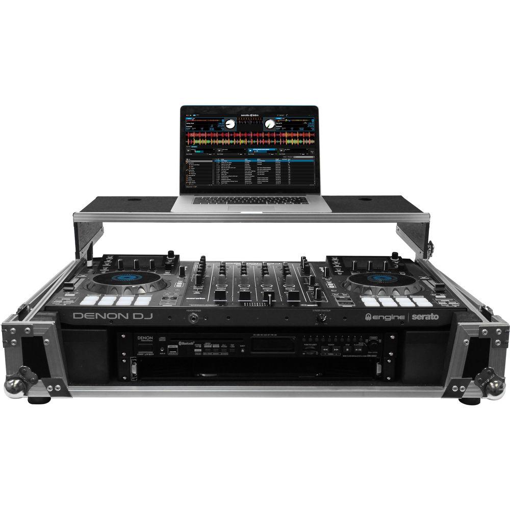 Odyssey Innovative Designs Denon MCX8000 DJ Controller Flight Zone Glide Style Case with Lower 19" 2U Rack Space
