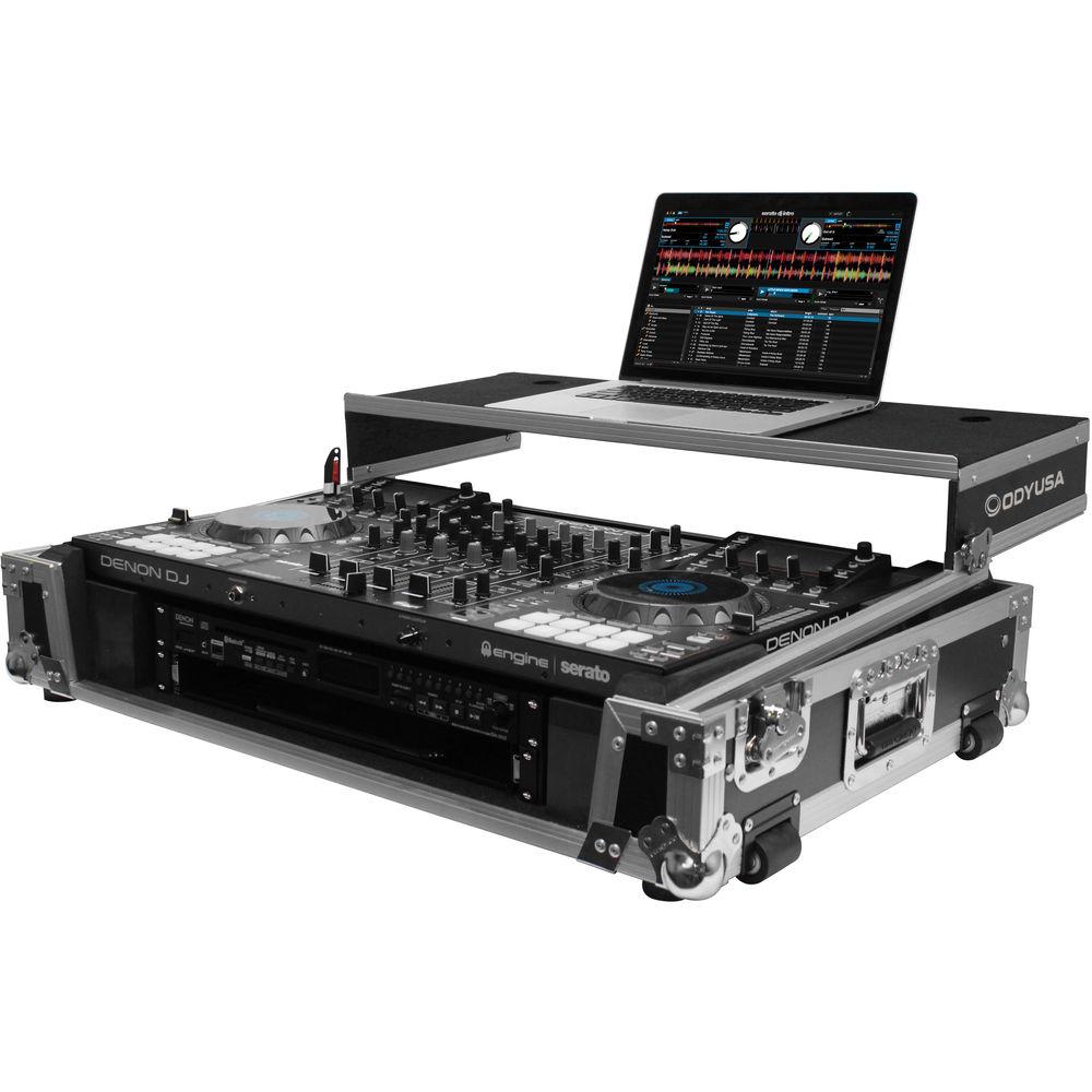 Odyssey Innovative Designs Denon MCX8000 DJ Controller Flight Zone Glide Style Case with Lower 19" 2U Rack Space