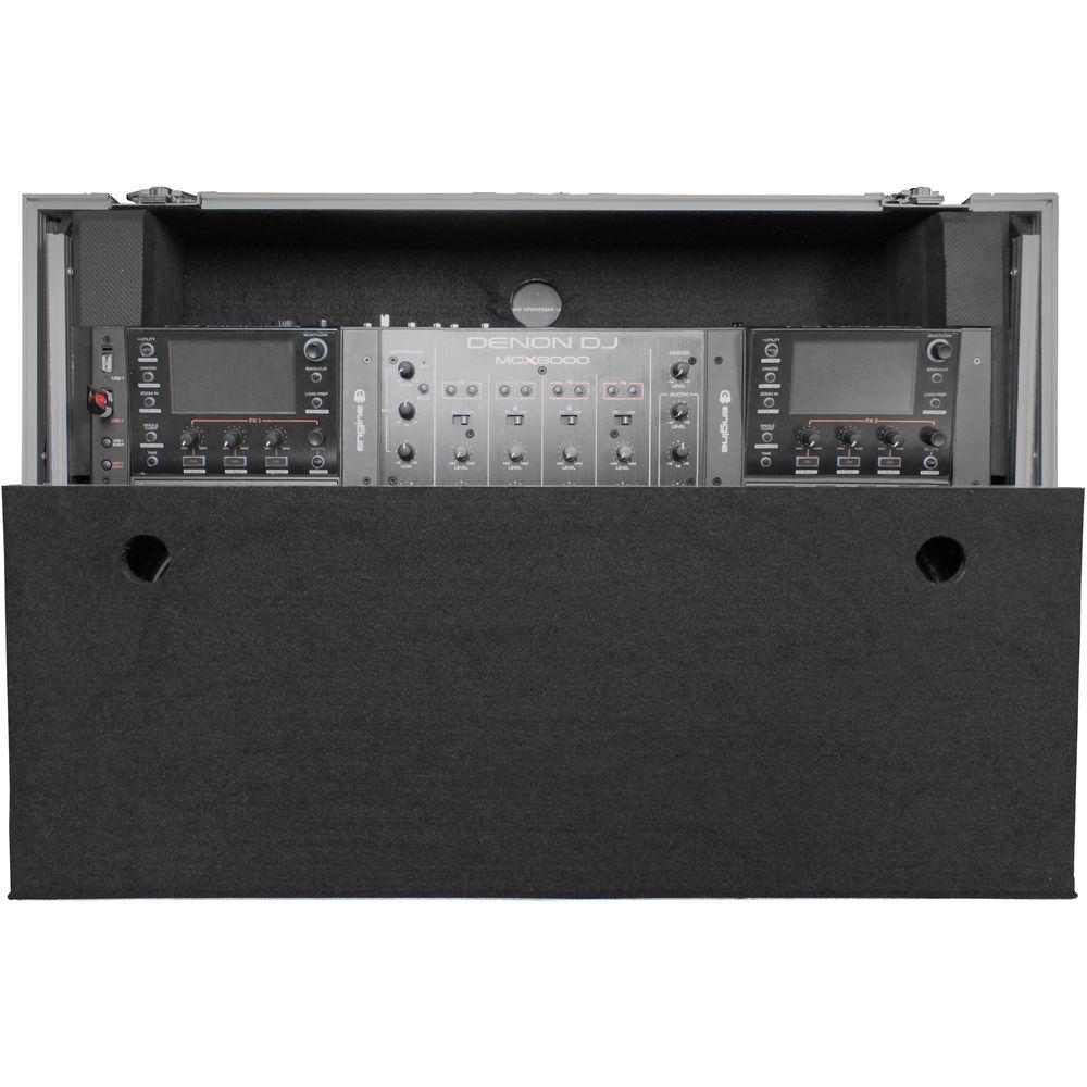 Odyssey Innovative Designs Denon MCX8000 DJ Controller Flight Zone Glide Style Case with Lower 19" 2U Rack Space