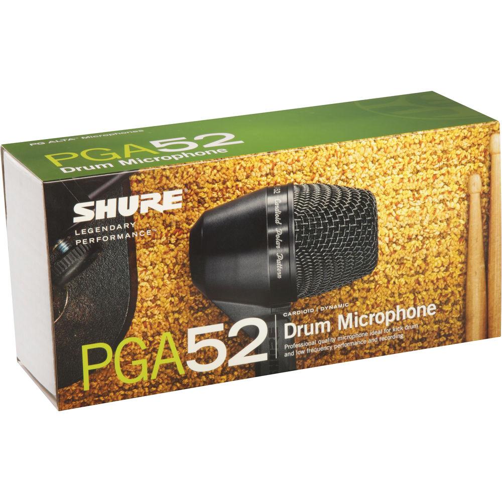 Shure PGA52-LC Cardioid Dynamic Kick Drum Microphone