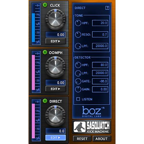 BOZ DIGITAL Sasquatch Kick Machine - Kick Drum Enhancement Plug-In