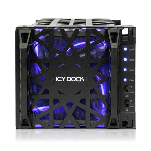 Icy Dock Black Vortex 4-Bay 3.5" SATA Hard Drive Cooler Cage