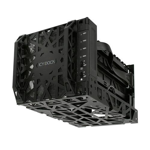Icy Dock Black Vortex 4-Bay 3.5" SATA Hard Drive Cooler Cage