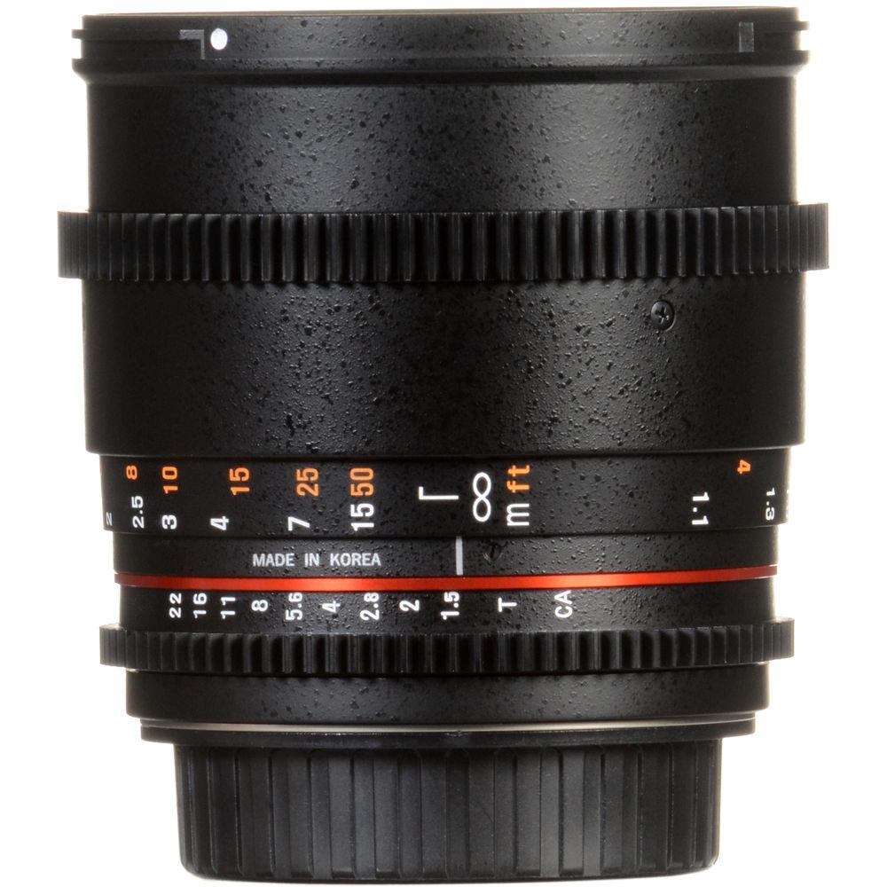 Samyang 85mm T1.5 VDSLRII Cine Lens for Canon EF Mount