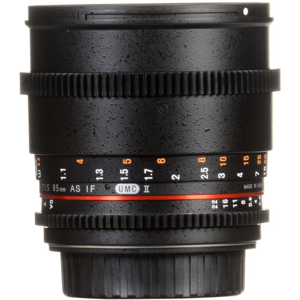 Samyang 85mm T1.5 VDSLRII Cine Lens for Canon EF Mount