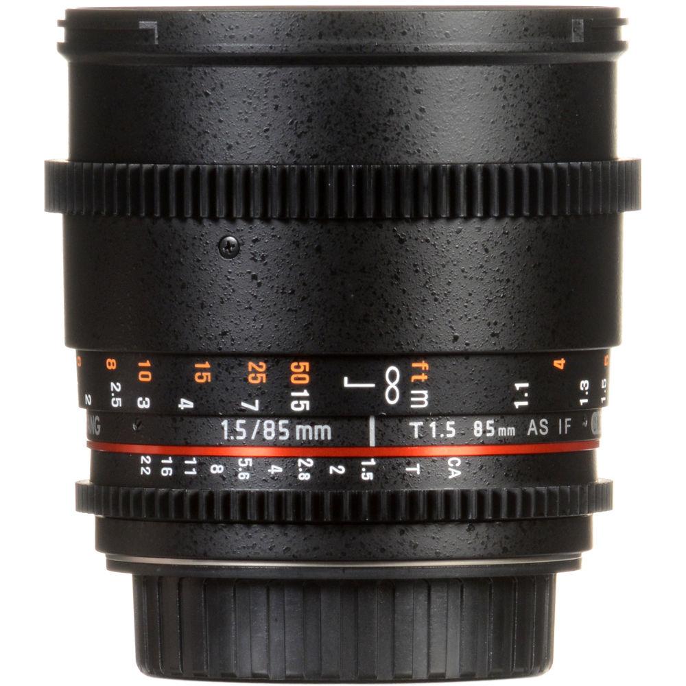 Samyang 85mm T1.5 VDSLRII Cine Lens for Canon EF Mount