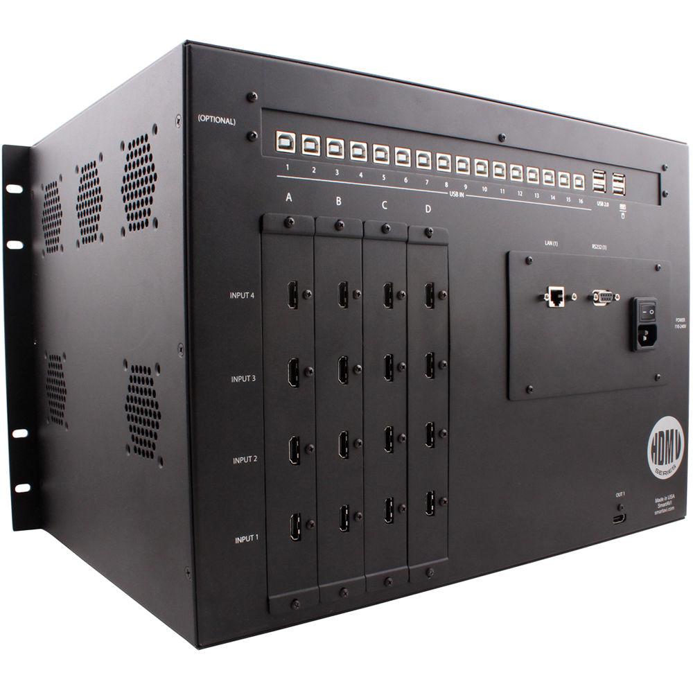 Smart-AVI 16-Port HDMI Real-Time Multiviewer and USB KVM Switch