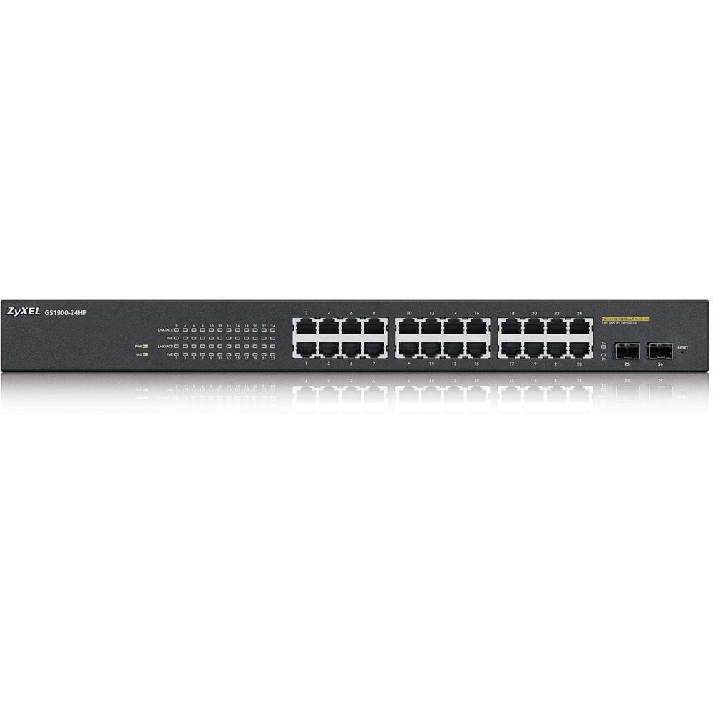 ZyXEL GS1900 Series 24-Port GbE Smart Managed PoE Switch with GbE Uplink