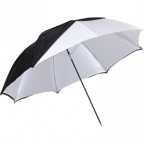 Westcott White Satin Umbrella with Removable Black Cover