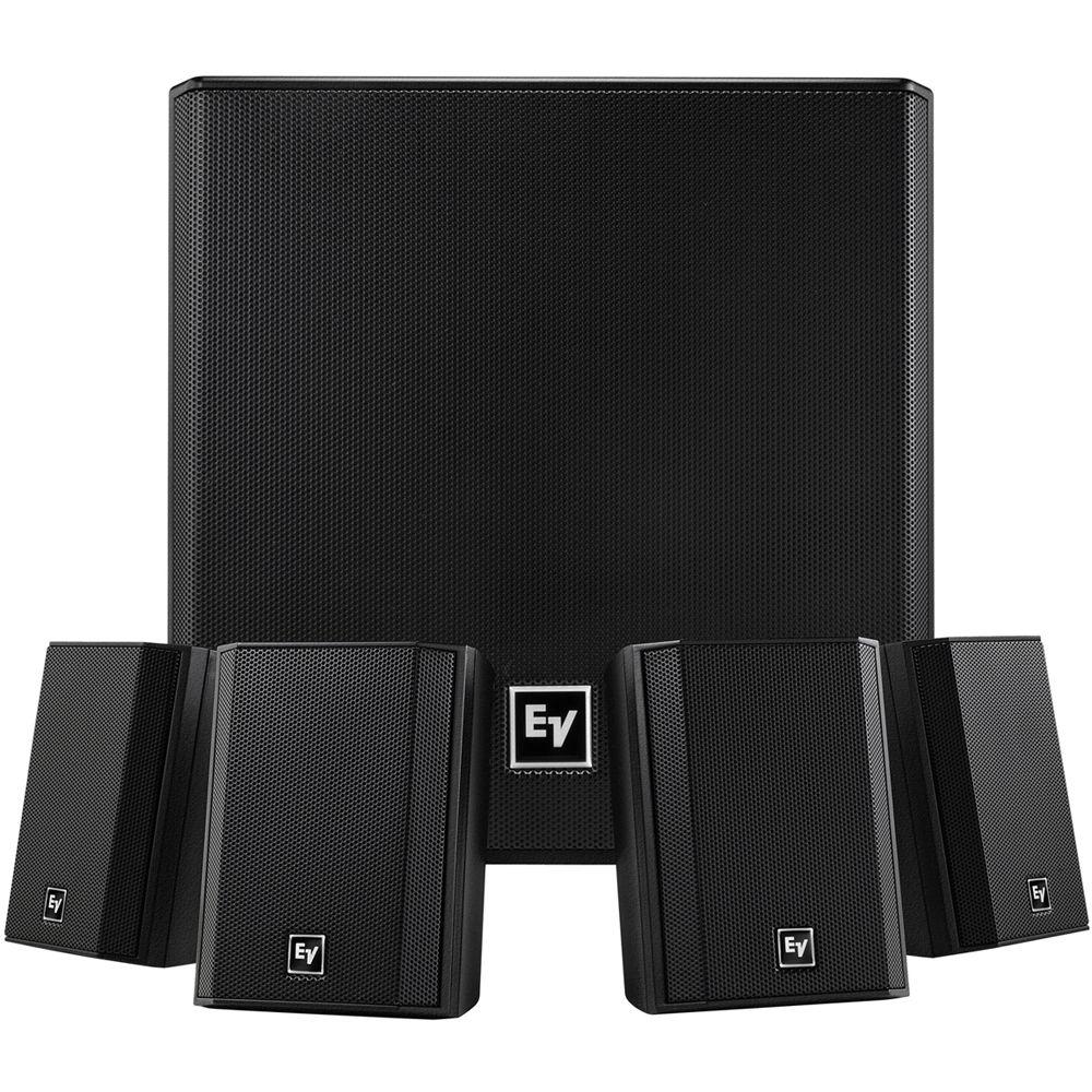 Electro-Voice EVID-S44 One Subwoofer and Four-Satellite Wall Mount Speaker System