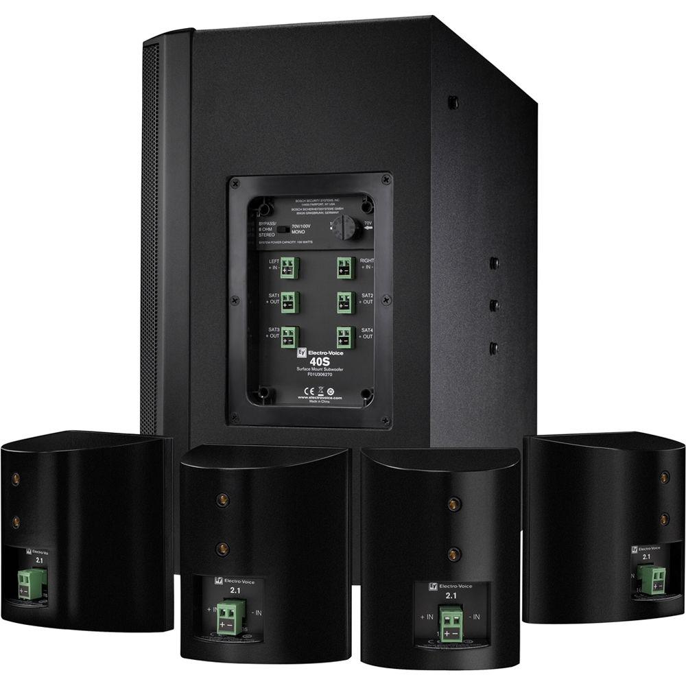 Electro-Voice EVID-S44 One Subwoofer and Four-Satellite Wall Mount Speaker System