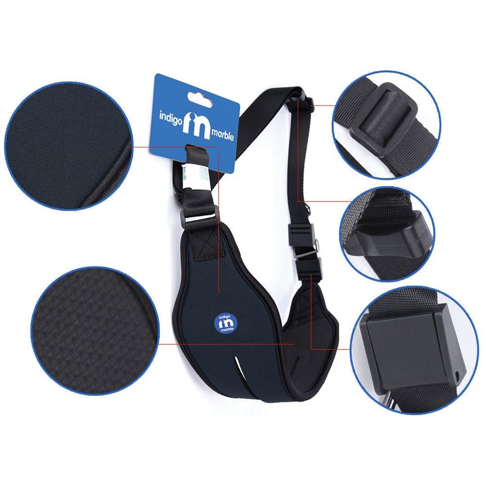 Indigo Marble Padded Neoprene Anti-Slip Sling Camera Strap for Men & Women