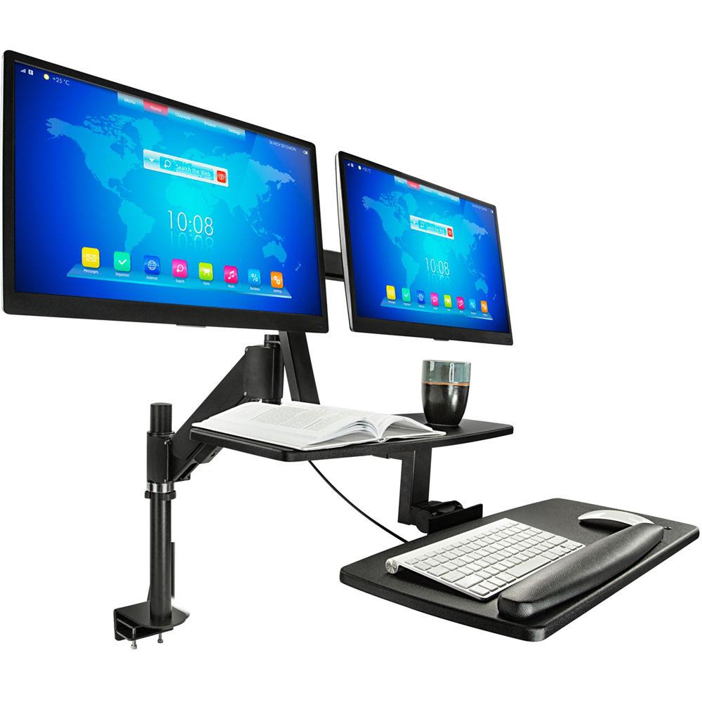 Mount-It! MI-7902 Sit-Stand Desk Mount for Dual Monitors