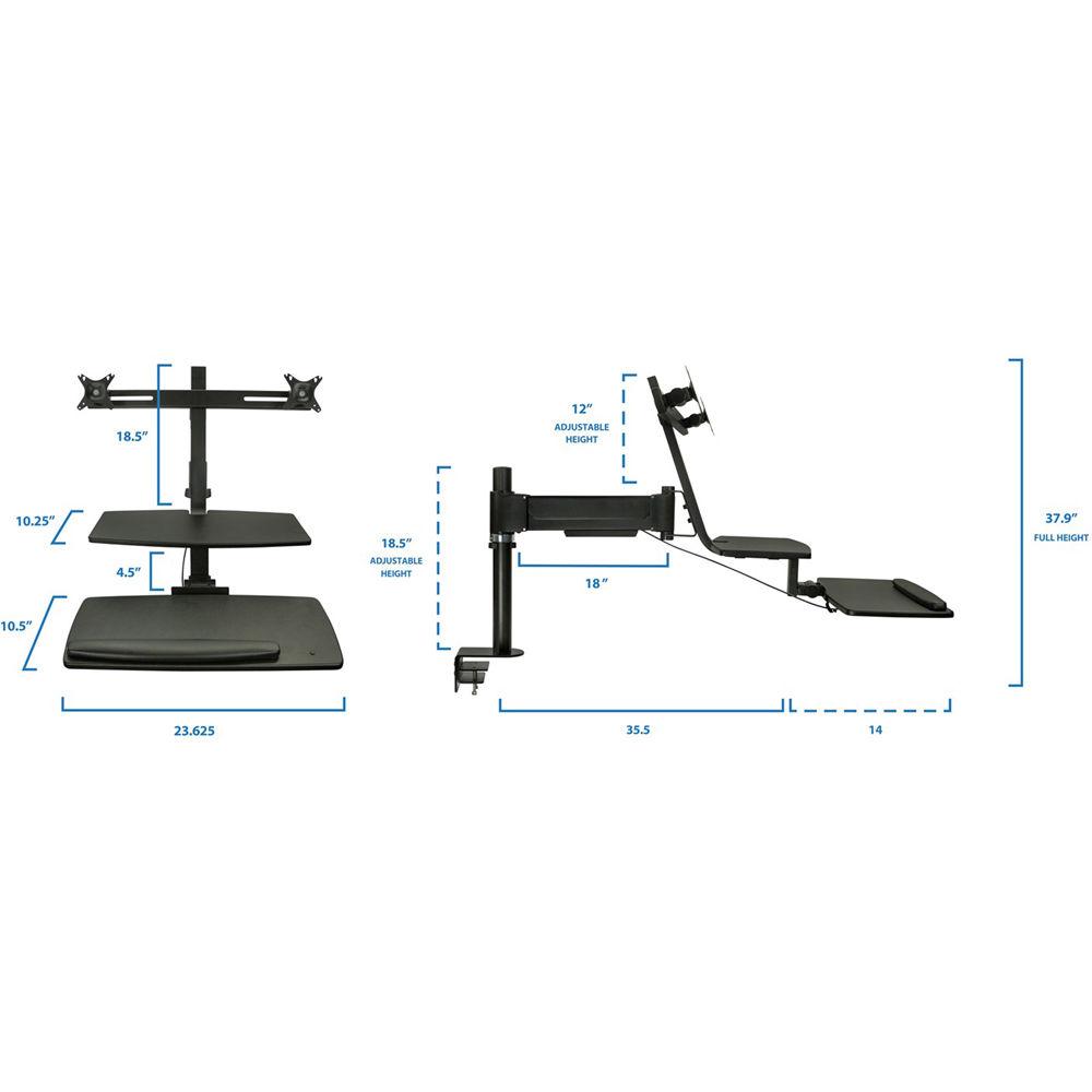 Mount-It! MI-7902 Sit-Stand Desk Mount for Dual Monitors