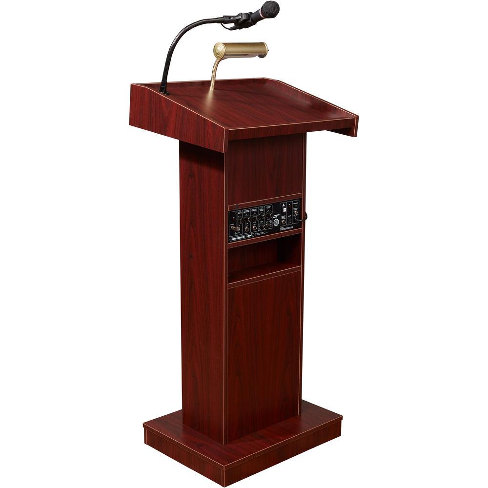 Oklahoma Sound 800X Orator Lectern with LMW-7 Headset Wireless Microphone