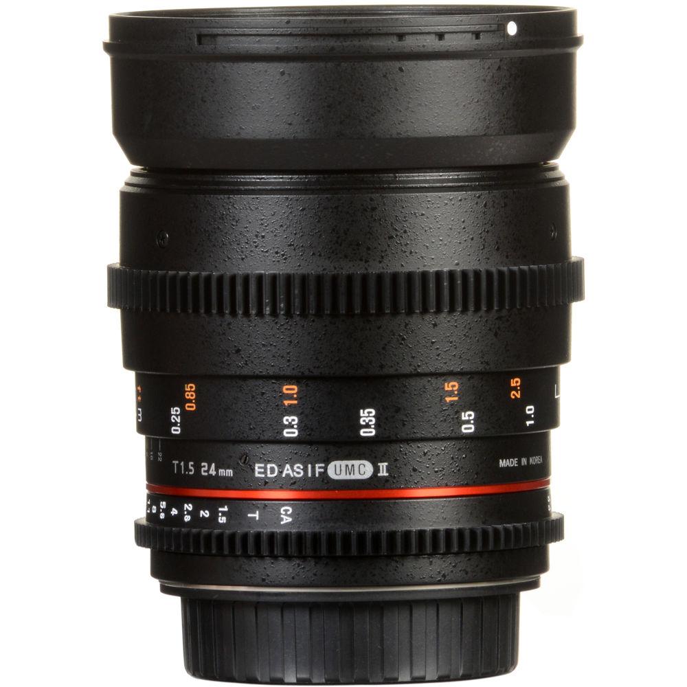 Samyang 24mm T1.5 VDSLRII Cine Lens for Canon EF Mount