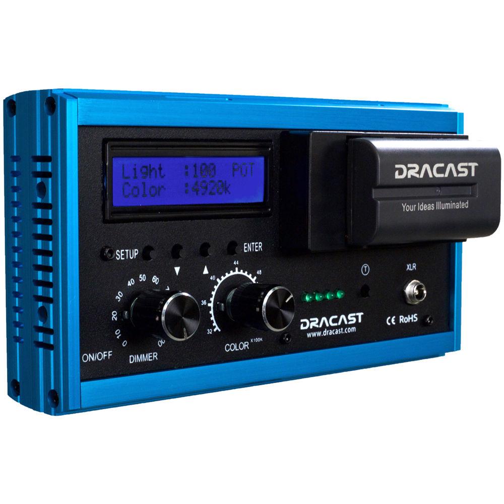 Dracast DRPL-LED200-BC On-Camera LED with Battery Combo Pack