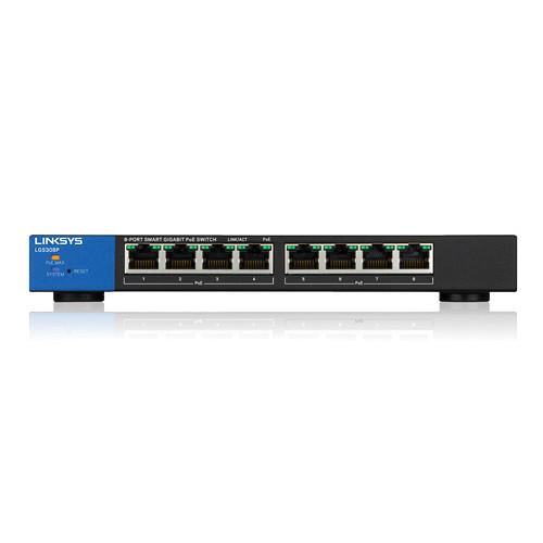 Linksys LGS308P 8-Port Smart Gigabit PoE Switch