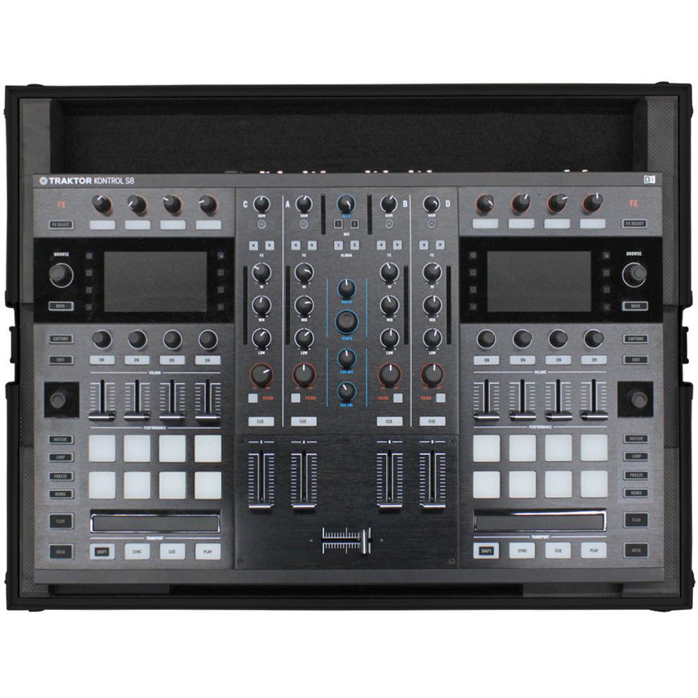 Odyssey Innovative Designs Black Label Low Profile Case with Shallow Bottom Reverse Lid for Traktor Kontrol S8 DJ Controller